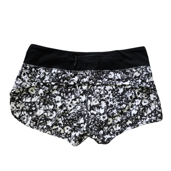 Lululemon Speed Short 4-way Stretch 2.5" Mash Up White Black Size 8 - Picture 8 of 10